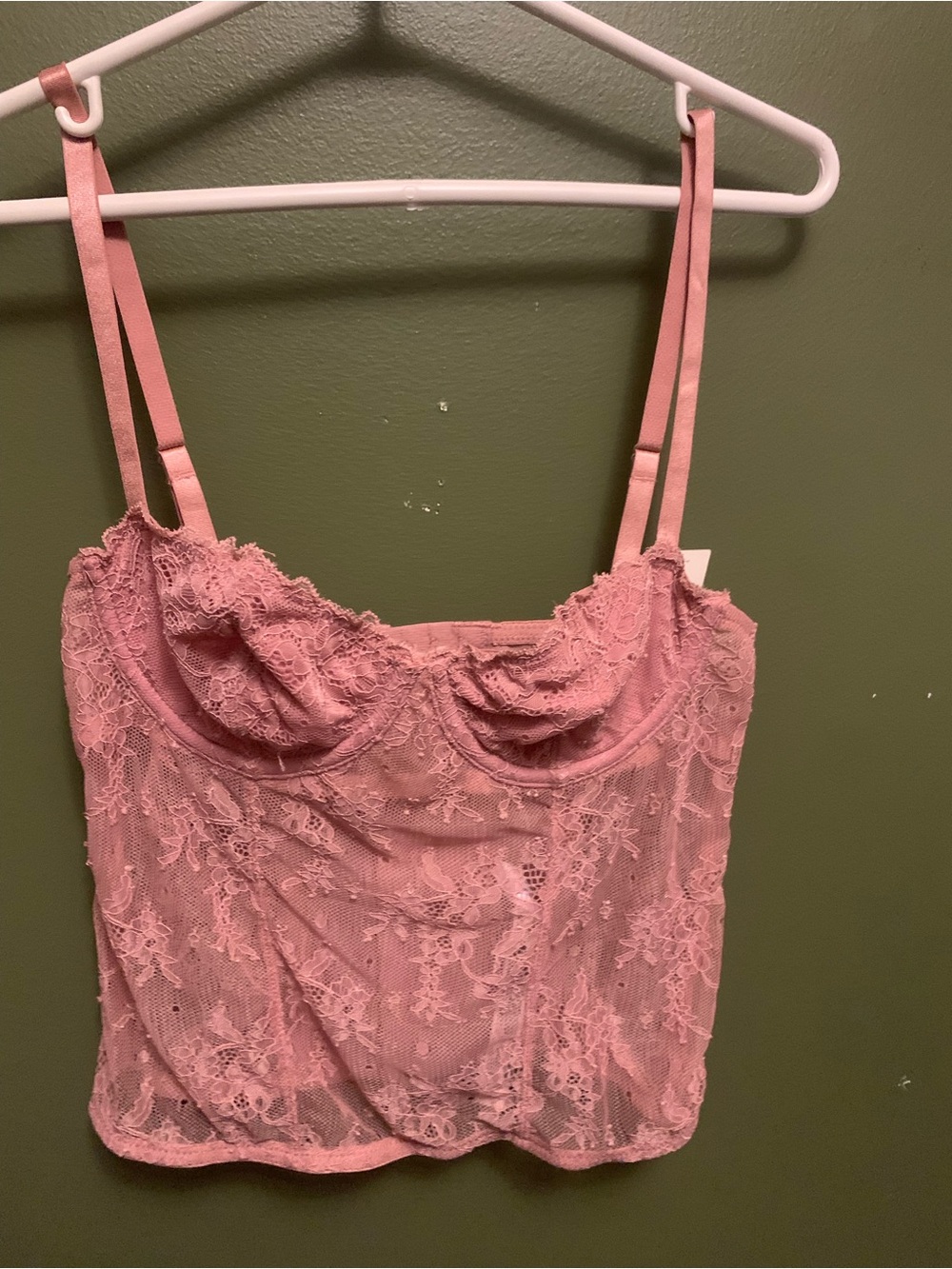 Urban Outfitters Pink Lace Corset Top
